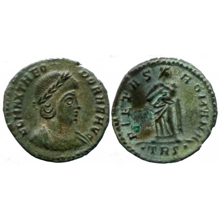 Theodora - AE nummus - PIETAS ROMANA - Trier - RIC.65