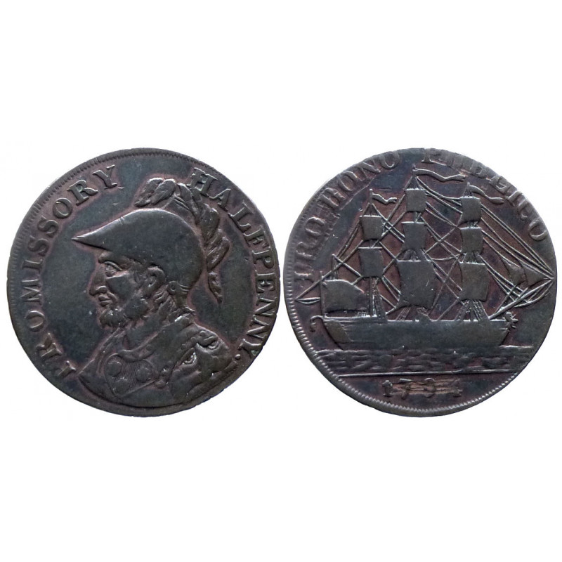Hampshire - Gosport - Half Penny  1794