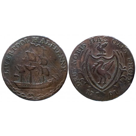 Lancashire - Liverpool - Half penny 1791