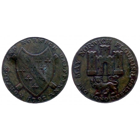Norfolk - Norwich - Half penny 1792