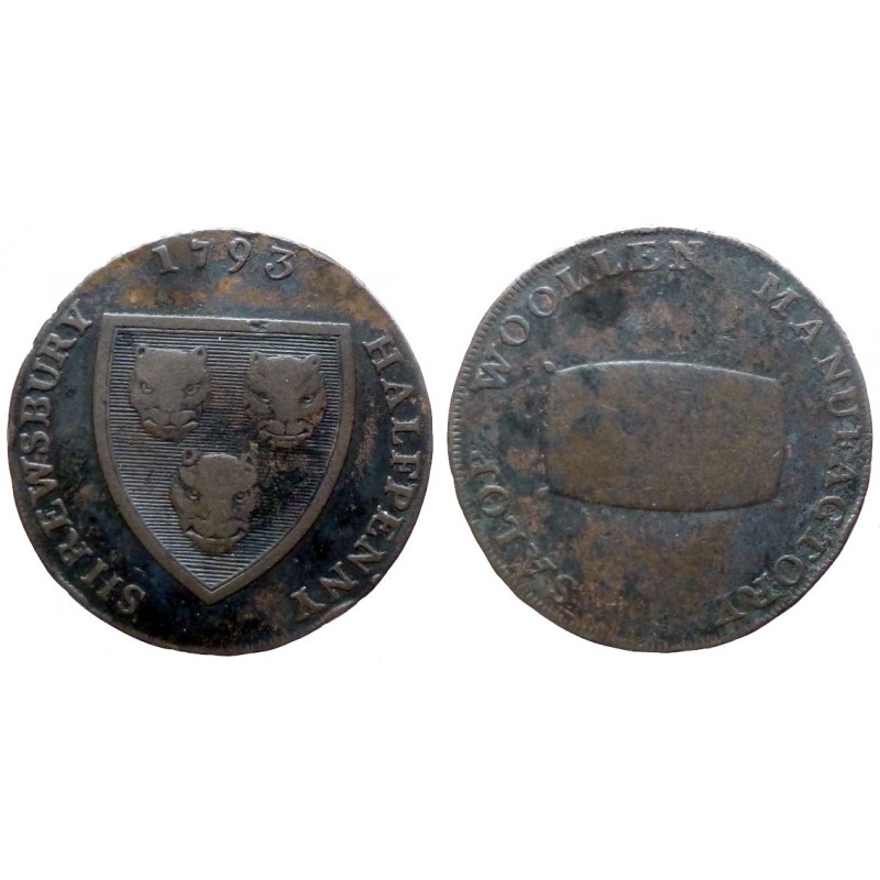Shropshire - Shrewsbury - half penny 1792