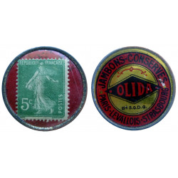 Emergency Stamp coin - 5 centimes OLIDA
