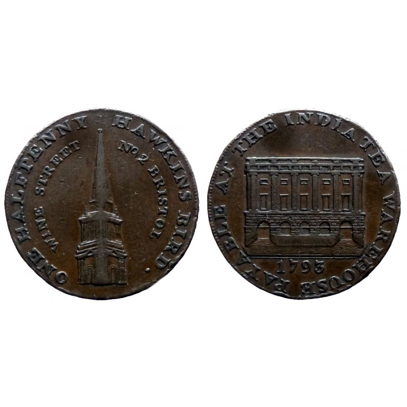 Somersetshire - Bristol - half penny 1793