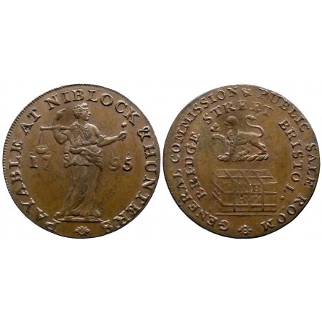 Somersetshire - Bristol - half penny 1795