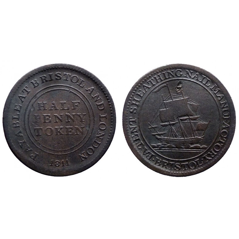 Somersetshire - Bristol - half penny 1811
