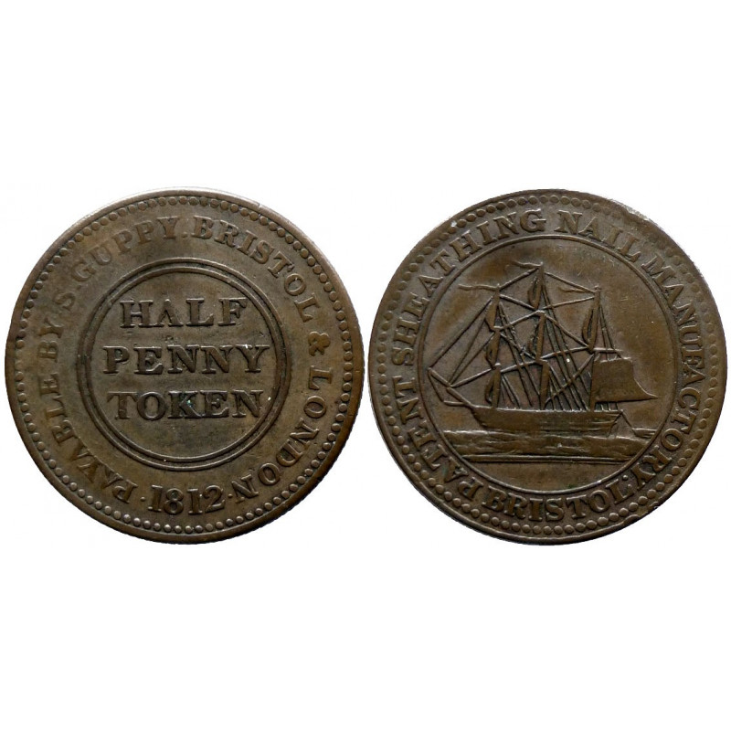 Somersetshire - Bristol - half penny 1812