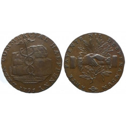 Staffordshire - Leek - Half Penny 1793