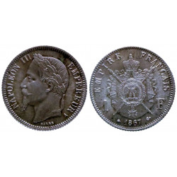 Napoleon III - 1 franc 1867 A