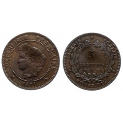 Cérès 5 centimes 1871 A