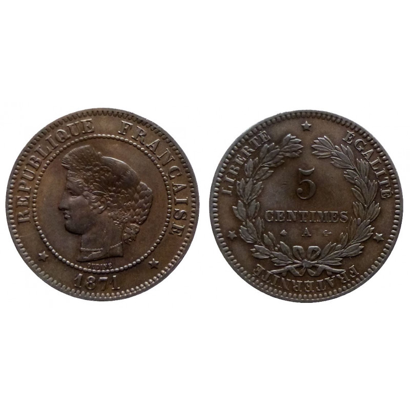 Cérès 5 centimes 1871 A