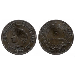 Cérès 5 centimes 1872 A