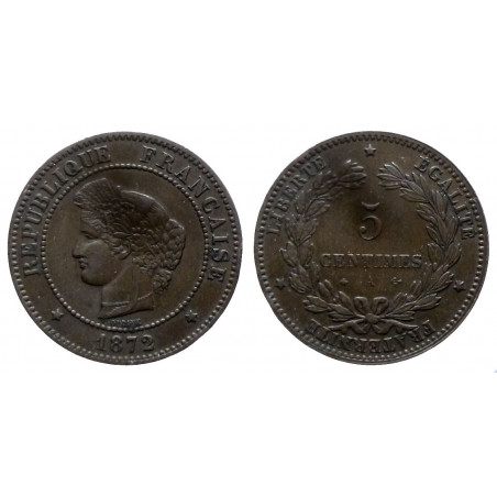 Cérès 5 centimes 1872 A
