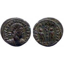 Constantius II Avg - AE nummus - GLORIA EXERCITVS - Trier