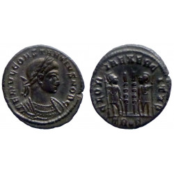 Constantius II Caesar - AE nummus - GLORIA EXERCITVS - Trier