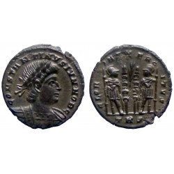 Constantinus II Caesar - AE nummus - GLORIA EXERCITVS - Trier