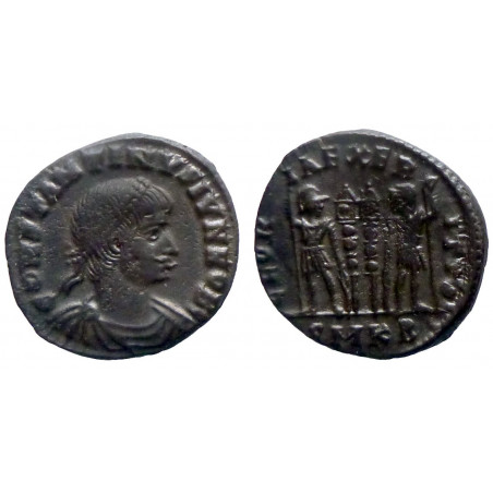 Constantinus II Caesar - AE nummus - GLORIA EXERCITVS - Cyzicus