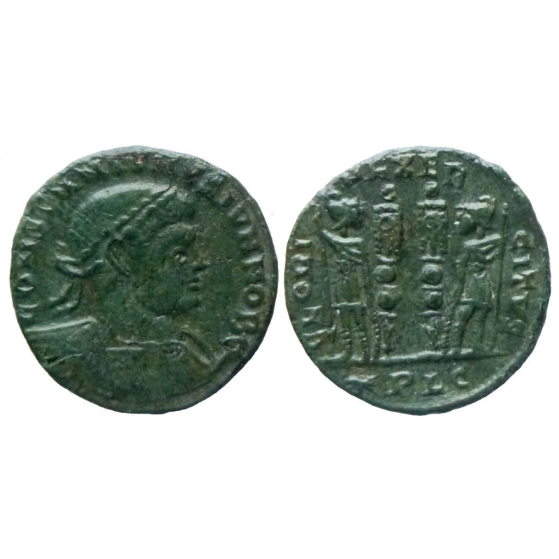 Constantinus II Caes - GLORIA EXERCITVS - Lyon - Ric. 263 r2