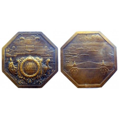 Brest - Medaille Pose 1ère pierre de l'Ecole Navale (1929)