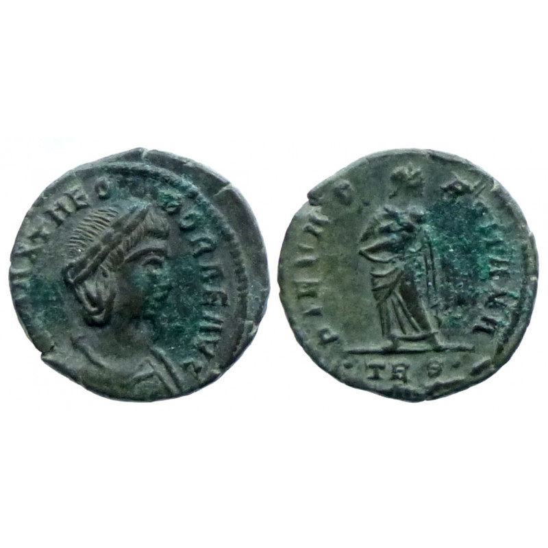 Theodora - AE nummus - PIETAS ROMANA - Trier - RIC.65