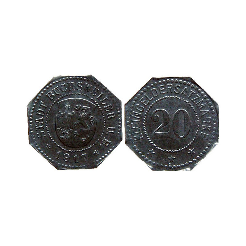 Alsace - BOUXWILLER - 20 pfennig 1917