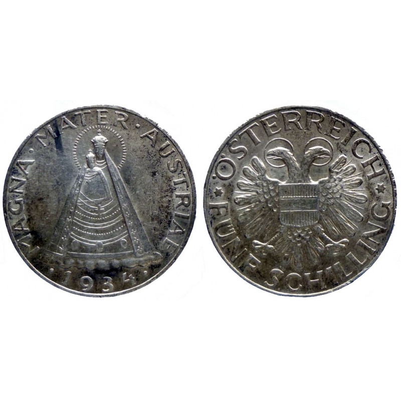 Autriche - 5 Schilling 1934 Autriche - 5 Schilling 1934