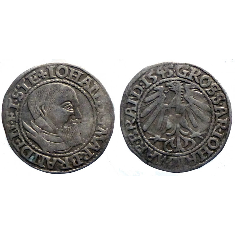 Brandebourg-Küstrin - Johann I - Groschen 1545 Brandebourg-Küstrin - Johann I - Groschen 1545