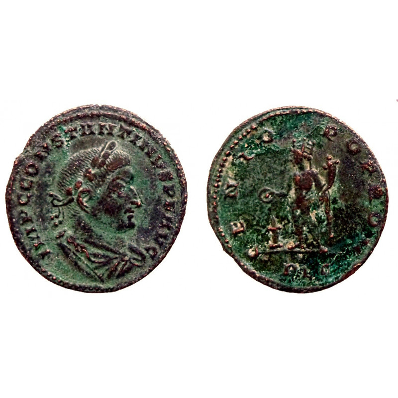 Constantinus I - AE Follis - GENIO POP ROM - Lyon