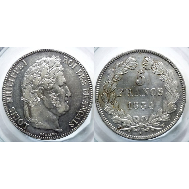 Louis-Philippe - 5 francs 1834 W - 2° type