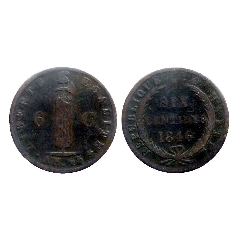 HAITI - 6 centimes 1846