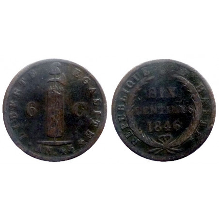 HAITI - 6 centimes 1846