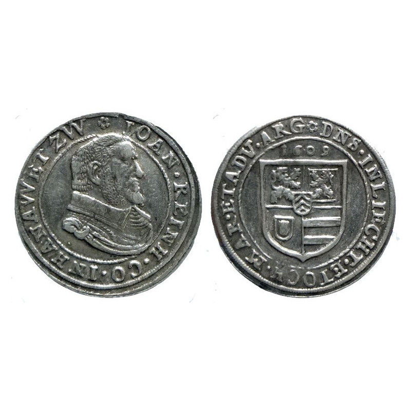 HANAU-LICHTENBERG - Jean René Ier - Teston 1609
