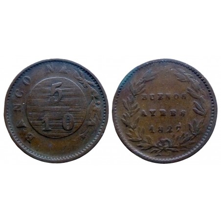 Argentina - Buenos Aires - 5/10 real 1827