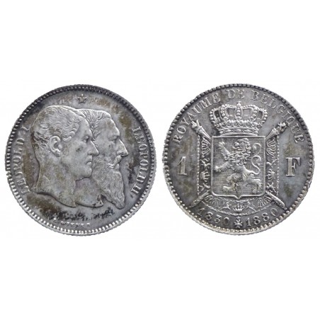 Belgique - 1 franc 1880 - 50 ans d' Indépendance