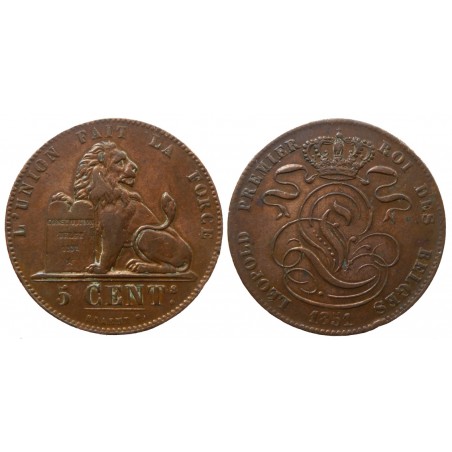Belgique - Leopold I - 5 centimes 1851