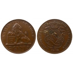 Belgique - Leopold I - 2 centimes 1864