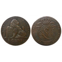 Belgique - Leopold I - 5 centimes 1833
