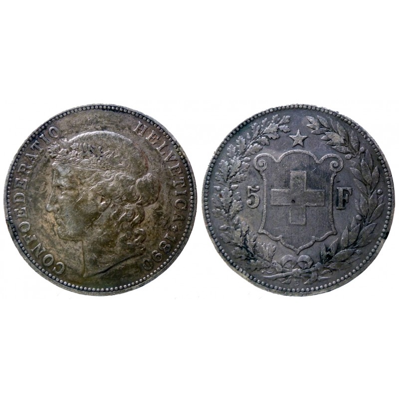Suisse - 5 Francs 1890 B
