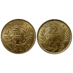 Tunisia - 2 francs 1941