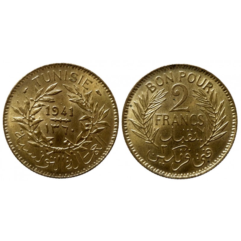 Tunisie - 2 francs 1941