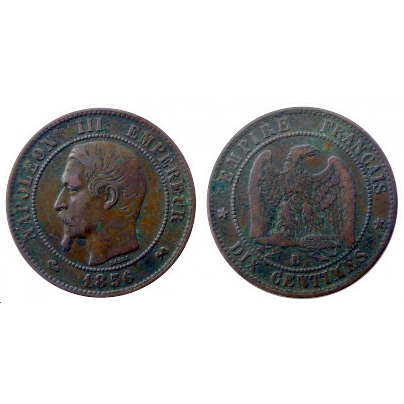Napoleon III 10 centimes 1856 B Rouen