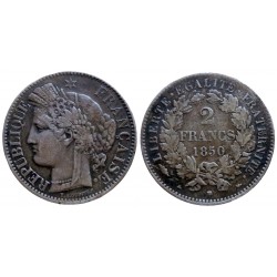 II° République - 2 francs 1850 Strasbourg