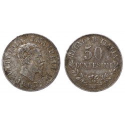 Italie - 50 centesimi 1863 M