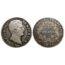 Napoleon Ier - 1 franc An 13 A