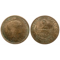 III° République 2 centimes 1898