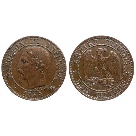 Napoleon III - 2 centimes 1854 d