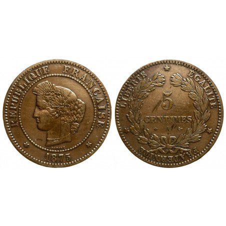 III° République 5 centimes 1875 A