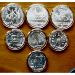 RUSSIE - Jeux Olympiques 1980 - 7 monnaies